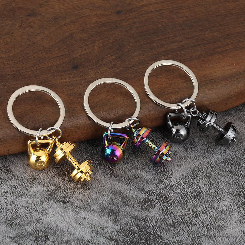 Dumbbell Set - Liontin berbentuk alat olahraga simulasi, berat