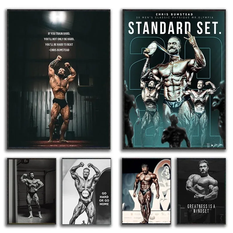 Lukisan Kanvas Chris Bumstead  - Sports Equipment Poster ulasan dan harga