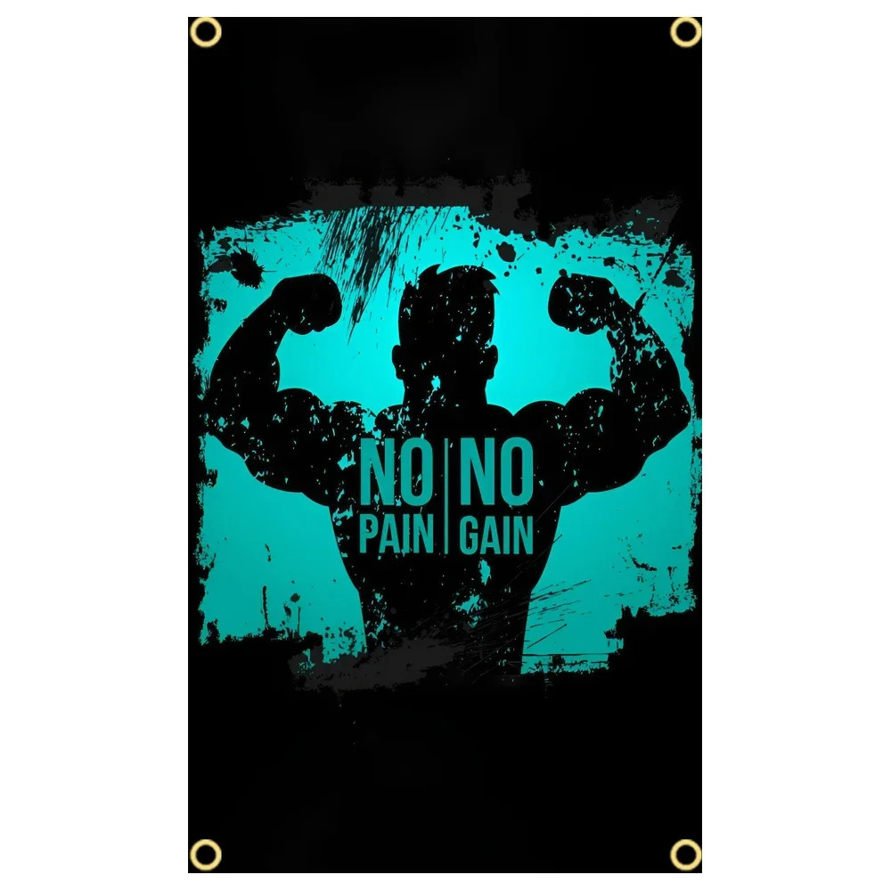 Bendera GYM tanda pesan Slogan - Sports Equipment Poster ulasan dan harga